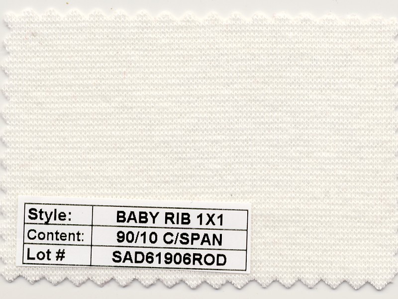 Baby Rib 1x1 Cotton Spandex